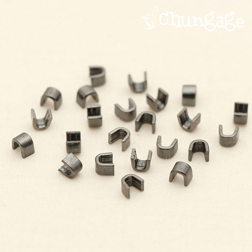 Zipper paper 20 piece black nickel plating No. 5