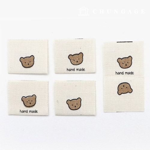 Clip-in label cotton label baby bear LB034