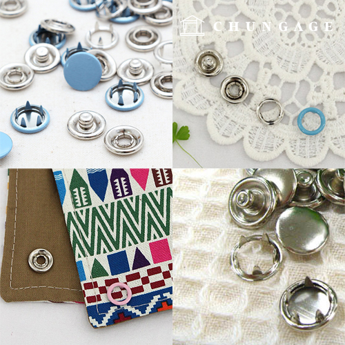 Thorn Dot Snap Metal Lid Pearl Jacket Jumper Snap Thorn Dot Button 11mm Silver