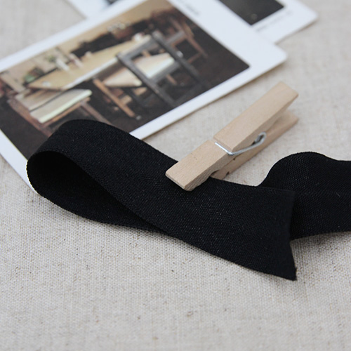 Folding Band 20mm Elastic Hair Tie Black 2 yard