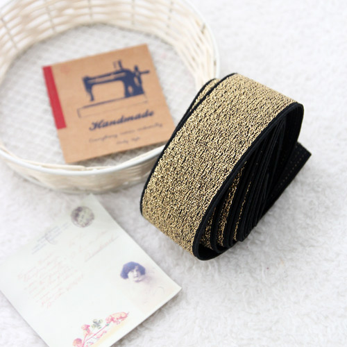 Pants Elastic Band Skirt Waist Elastic Band Gold Brown Black 40mm