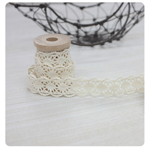 Lace Fabric Torsion Lace Cloth Cotton Torsion 023 Claire Natural