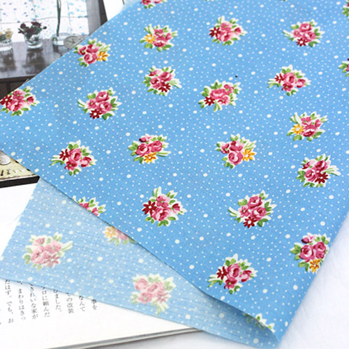 Cotton blend mini flower 5 types Blue 2828