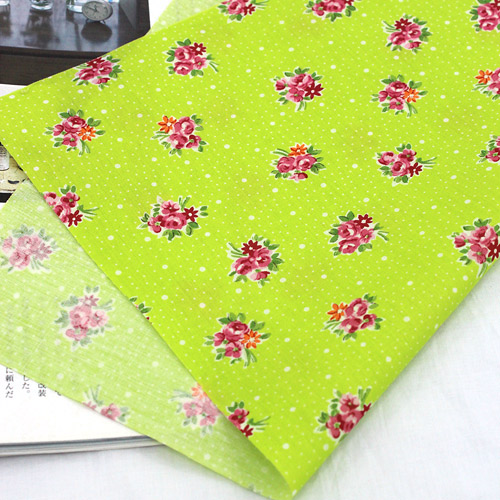 Cotton blend mini flower 5 kinds Green 2830