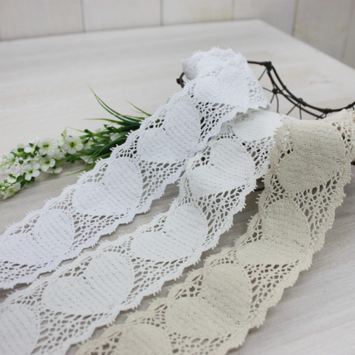 Lace Fabric Torsion Lace Cloth Cotton Torsion 022 heart 3 types