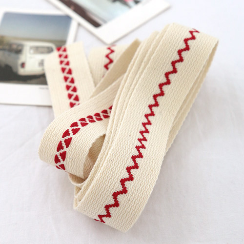 Red Waving Strap Double-sided Webbing Strap 2 yard Bag Eco Bag Strap