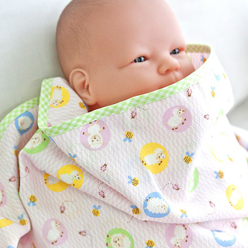 Muhyeonggwang gauze cut paper) Baby amount 2color (Pink) - a handkerchief, great for diapers!