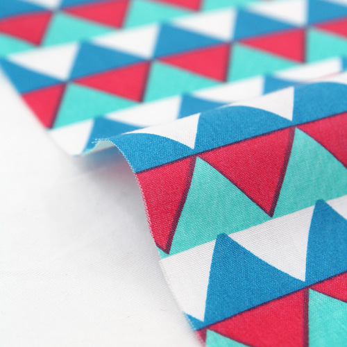 Cotton blend colorful triangle 3 types Blue 2336