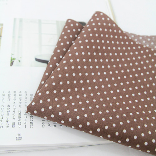 Cotton blend 2mm pastel dots 5 types Brown 2341