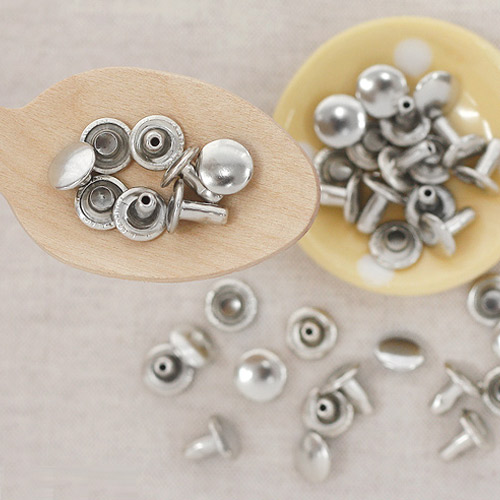 Double-sided stud Double-sided rivet Kashime button Decorative double-sided stud Silver 8mm