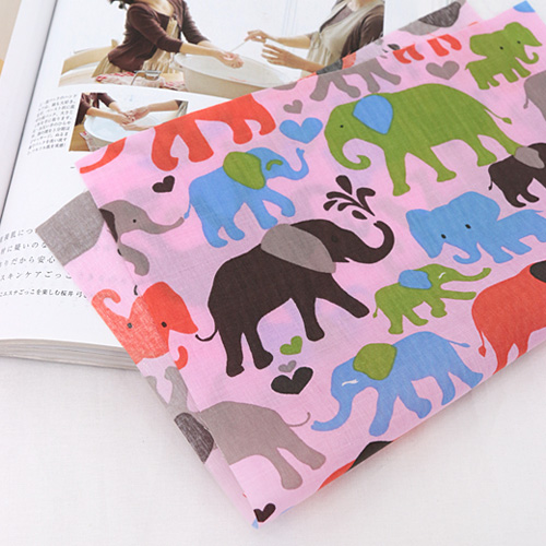 Cotton Blend Elephant 4 Kinds Pink 2906