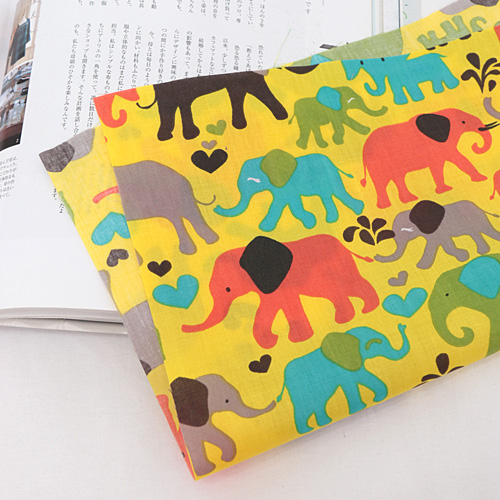 Cotton Blend Elephant 4 Kinds Yellow 2908