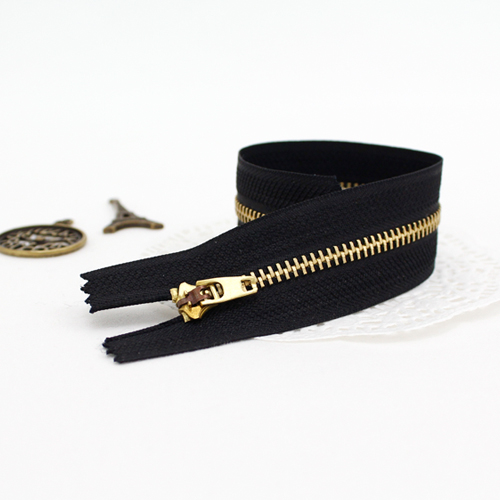 Jeans Zipper Gold Zipper 20cm Black