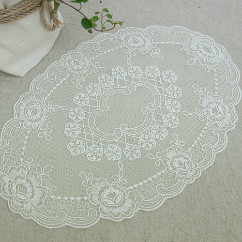 Lace Fabric Embroidery Motif Lace Cloth Mesh Helena Natural