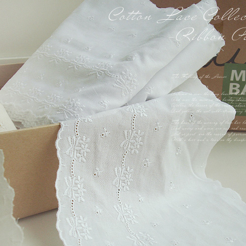 Lace Fabric Embroidery Lace Cloth R008 Ribbon Party small White