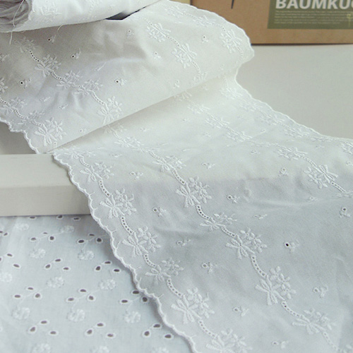 Lace Fabric Embroidery Lace Cloth R009 Ribbon Party Large White
