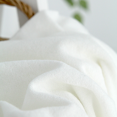 Wide terry towel plain whiteivory