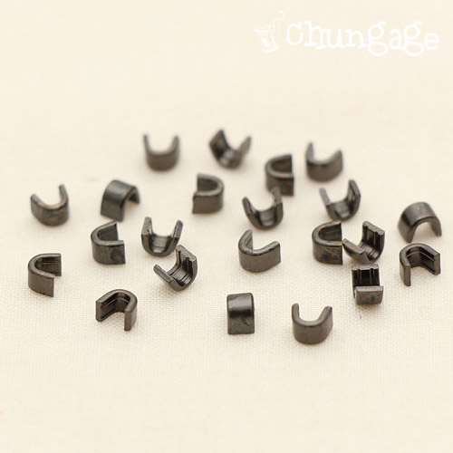 Zipper top 20 pieces black nickel plating No. 3 48654