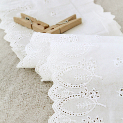 Lace Fabric Embroidery Lace Cloth Leaves 4 Types