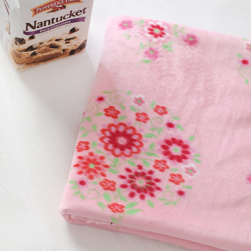 Wide Microfiber Wide Flower Pink