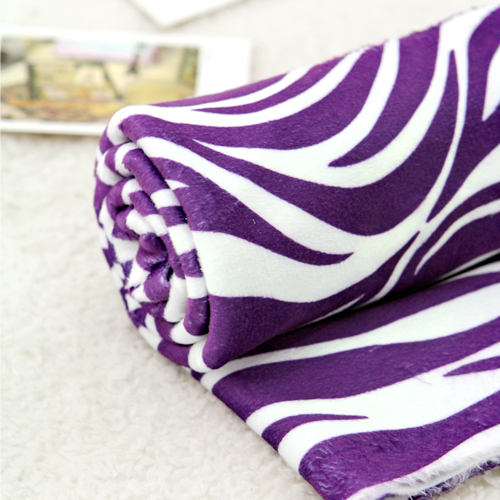 Wide microfiber purple zebra