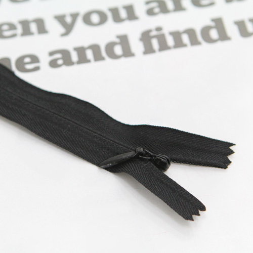 Console zipper hidden zipper black zipper 25cm