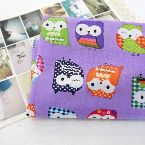 Cotton blend owl 4 types Purple 2804