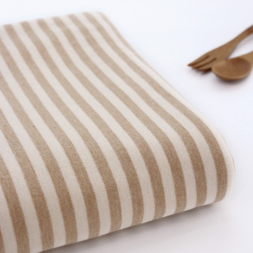 Wide organic Daimaru Melange 2 kinds beige stripe