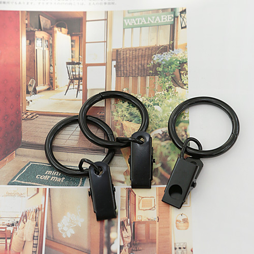 Curtain clip ring subsidiary materials Curtain hook Black 5pcs