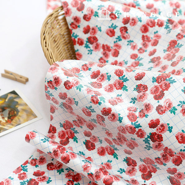 Waterproof Cloth Check Cloth Floral Pattern Flower Fabric Laminate TPU Waterproof Fabric Liberty Rose