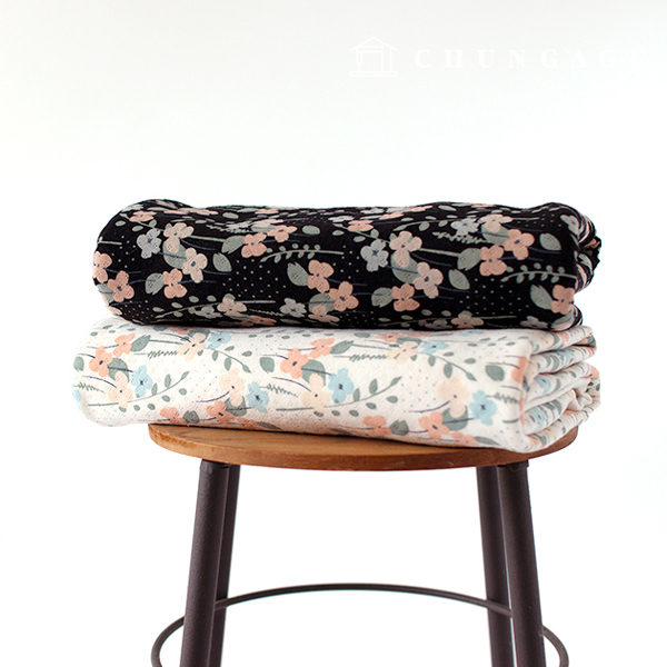 Wide Width Double Sided Jacquard Daimaru Servin Flower 2Color E0872