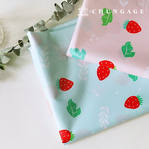 Waterproof fabric Strawberry poly waterproof fabric 2 kinds of large strawberry