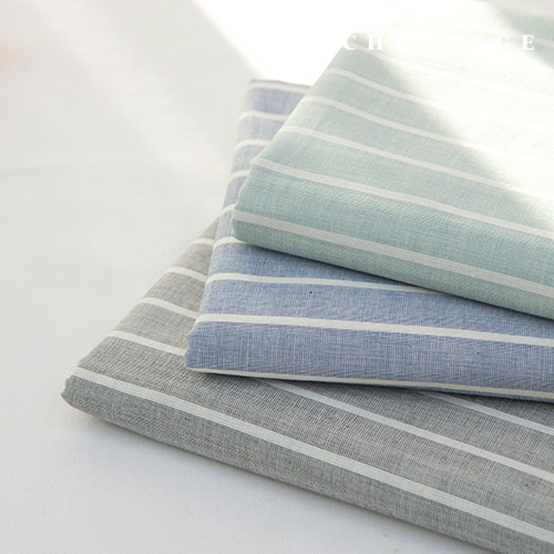 40s Cotton Fabric Ombre Gauze Feeling Large Stripe Fabric Dove 3 Types