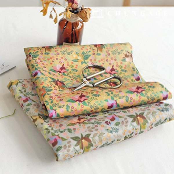 Hanbok Fabric Graceful Poly Hanbok Cloth Cheolrick Flower Floral Pattern 2 Types
