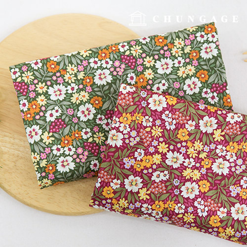 20 cotton flower fabric, 2 types