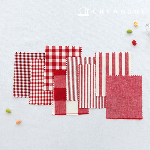 Cotton Check Fabric 20s Ombre Dyed Terminated Plain Stripe Gingham Check Fabric Red 8 types