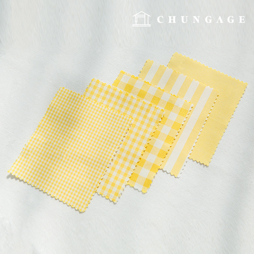 Cotton Check Fabric 20 Count Ombre Dyed Terminated Plain Stripe Gingham Check Fabric Yellow 5 types