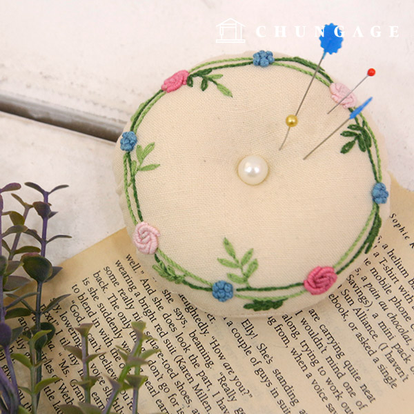 French Embroidery Package DIY Kit Bijoux Pin Cushion CH560205