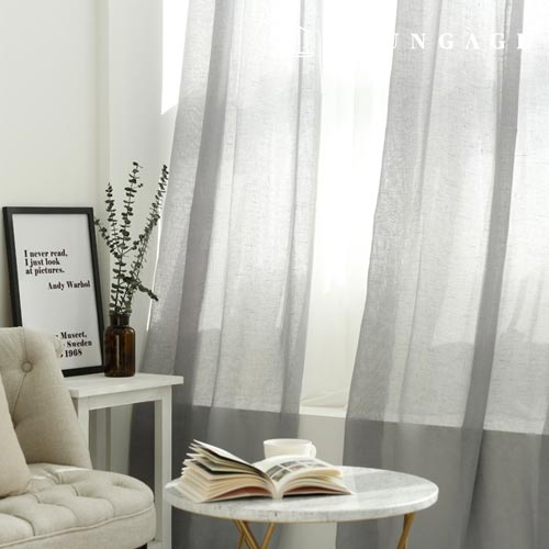 Linen Fabric Curtain Cloth Wide 270cm Linen Gauze Fabric Inner Curtain Cloth 2 Types