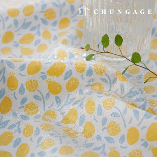 Waterproof Fabric Floral Fruit Fabric Laminate TPU Waterproof Fabric Honey Lemon