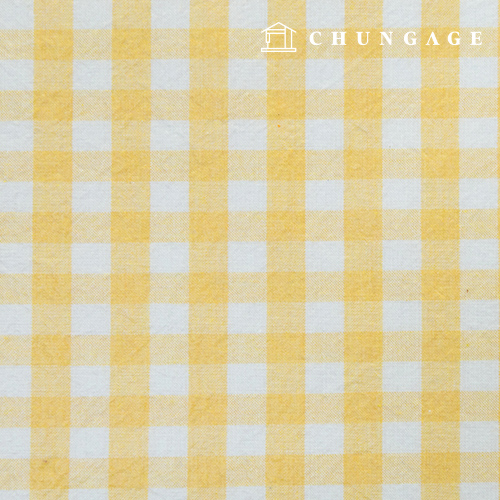 Waterproof Fabric Laminate Non-Toxic TPU Waterproof Fabric Wide Width Melange Check fabric Yellow 433-1 Half yard