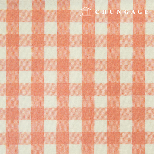 Waterproof Cloth Laminate Non-toxic TPU Waterproof Fabric Wide Width Melange Check Orange 436-4 Hanma