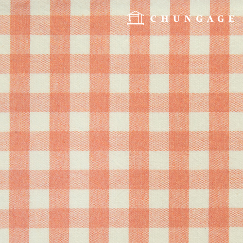 Waterproof Fabric Laminate Non-Toxic TPU Waterproof Fabric Wide Width Melange Check fabric Orange 436-4 Half yard