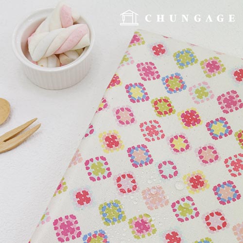 Waterproof Fabric Laminate Non-toxic TPU Waterproof Fabric Love Candy Pink Pattern