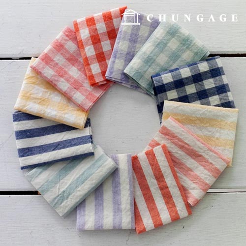 Wide Width Melan Check Stripe Washing Color 28 Types Banma