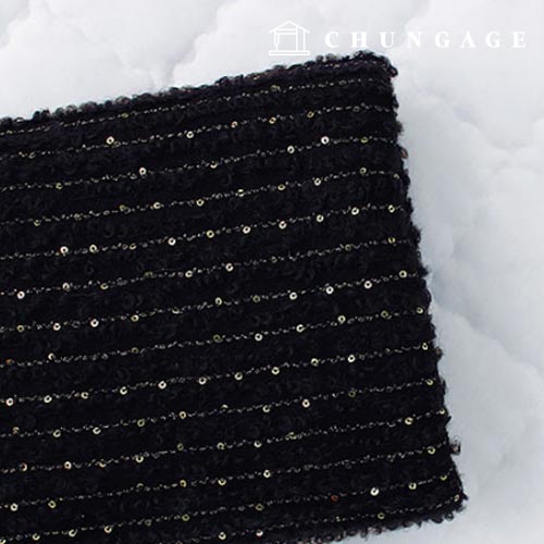 Wide Knit Sequin Knit Fabric Bling Bling