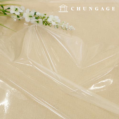 PVCWaterproof Fabric transparent vinyl cloth 0.15mm half yard