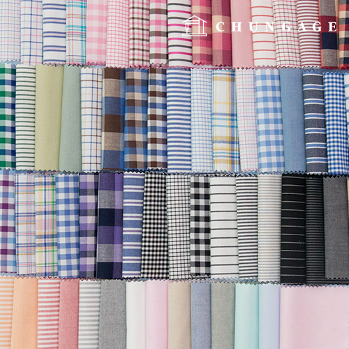 Cotton Check Fabric Yarn Dyed Check Stripe Plain Fabric 75 Types