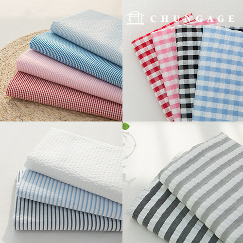 17 kinds of Check Stripe Ripple Jijimi Fabric
