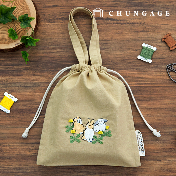 French Embroidery Package DIY Kit Eco Bag My Rabbit CH560156